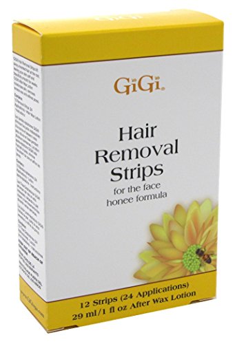 Gigi Strips Face Hair Removal 12 Strips (24 Applications) (6 Pack)