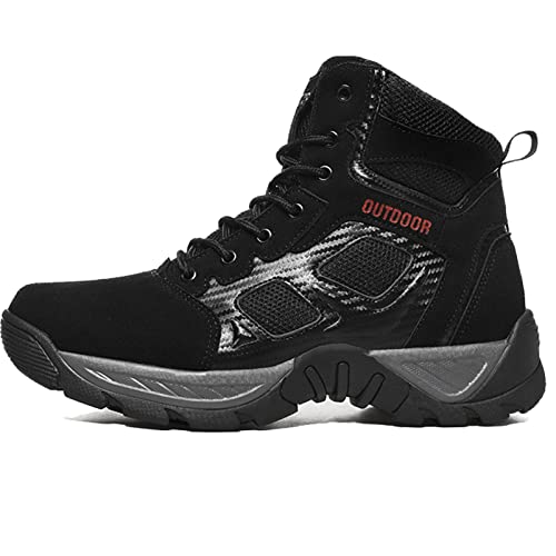 Image of Men's Hiking Boots Lightweight Mid Ankle Trekking Outdoor Non-slip Tactical Combat Boots
