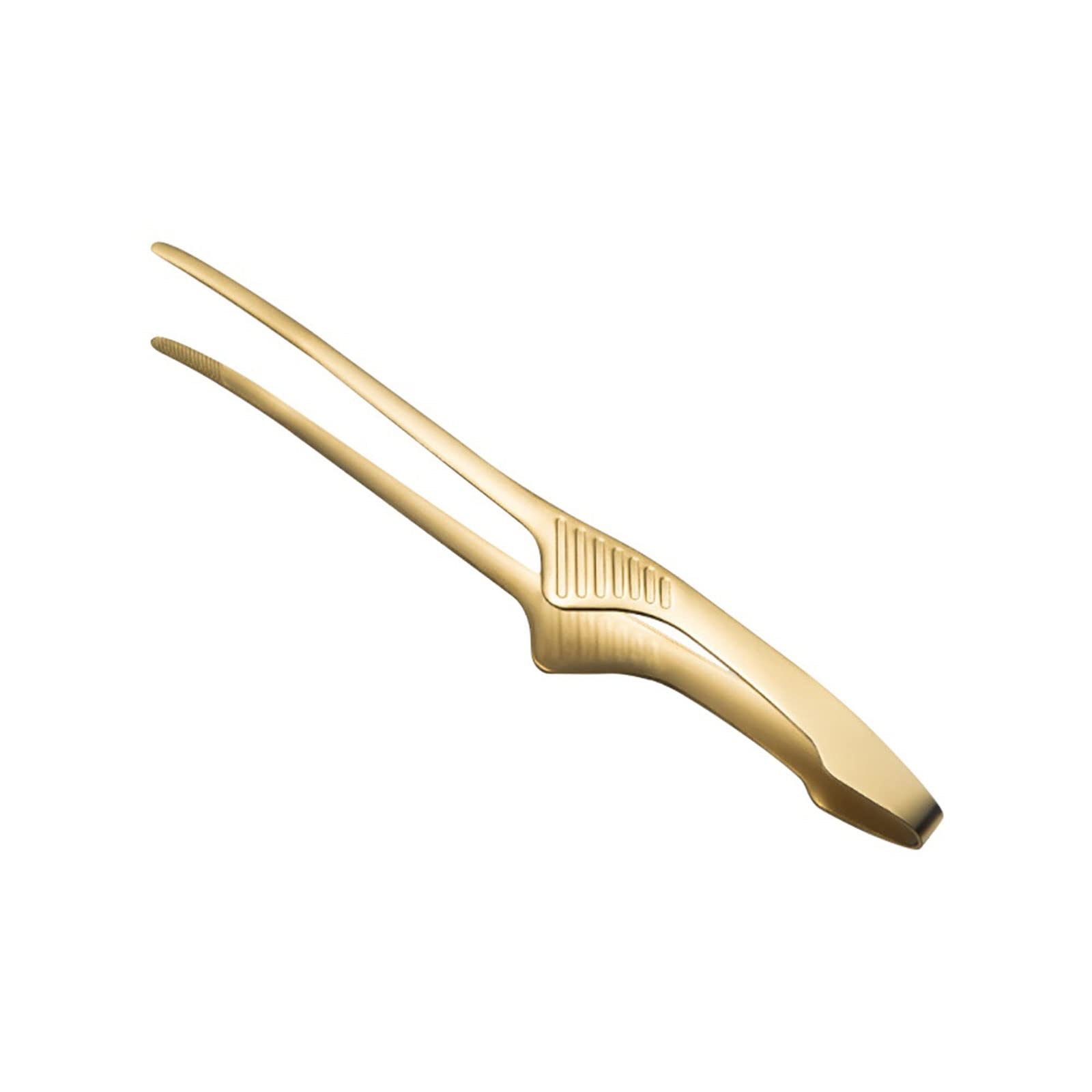 Pinze da Cucina 1pz Delicate Clip per Barbecue in Metallo Pinze autoportanti Antiscivolo Pinze Multiuso per Alimenti Cucina (Oro)