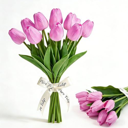 KIYORIK Tulpen Künstlich Blumen 14 Stück Künstliche Tulpen Wie Echt