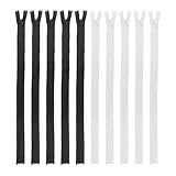 DUINIU 10 Stück Unsichtbare Nähreißverschlüsse, Reparaturzubehör Zum Handnähen, Ersatz Für Kleiderbeutel-Reißverschlüsse, Praktisches Reparaturzubehör Für Die Stoffherstellung.