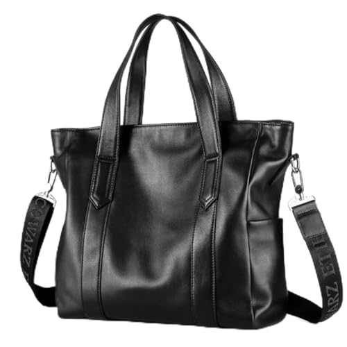 JSEIAJB Genuine Leather Men's Handbag Korean Men's Business Briefcase Layer Cowhide Computer Bag