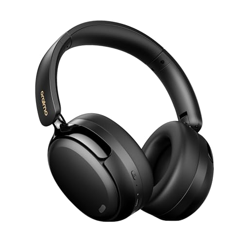 Image of Oraimo Bluetooth Headphones Active Noise Cancelling, 65H Playtime, 3 EQ Modes, Deep Bass, Bluetooth 5.4, Wireless Over-Ear Headphones with Microphone for Office Travel, Black | 360 Spatial Sound & Deep Bass, Waterproof ENC Dual-Mic Clear Calls, Bluetooth 5.4 & 3.5mm AUX Dual Model