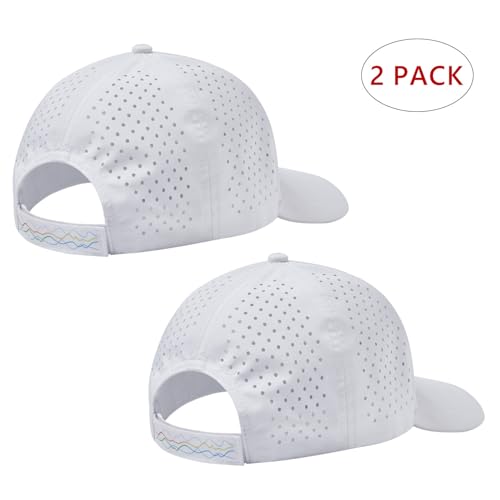 Image of UPF 50+ Performance Water Resistant Baseball Cap Lightweight Breathable Hat Golf Running Boat Hiking for Men Women