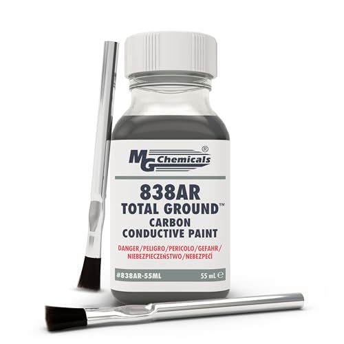 MG Chemicals 838AR-55ML Total Ground Carbon Conductive Coating, 55 mL Bottle