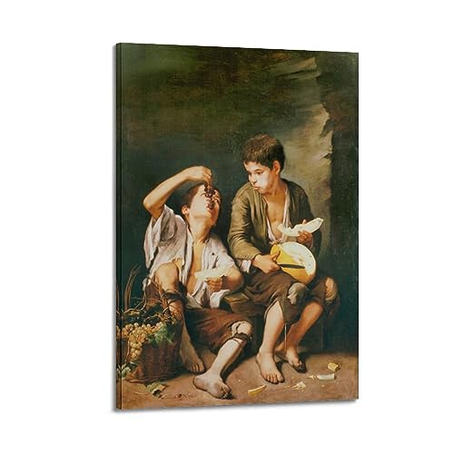 Poster Boys Eating Grapes And Melon Murillo 60x90 cm pour déco chambre
