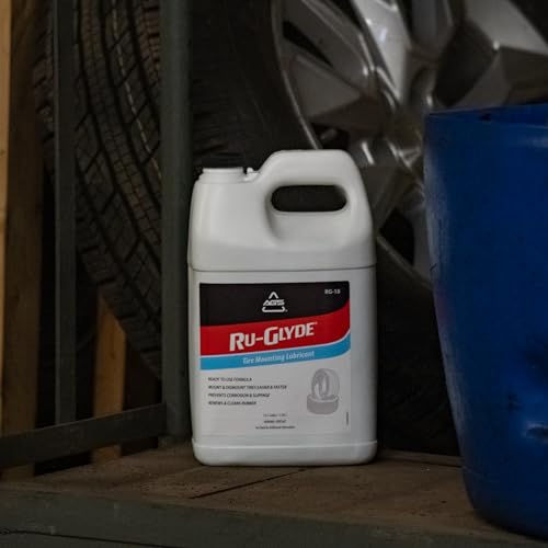 Image of Ru-Glyde Tire Mounting Lubricant by AGS - 1 Gallon | Tire Bead Seating Lube & Rubber Rejuvenator | Prevents Rim Rust | No-Mix, Ready-to-Use Formula for Tire Changers, Auto Shops & DIY Tire Install | Tire Bead Seating Lube & Rubber Rejuvenator, Prevents Rim Rust for Tire Changers, Auto Shops & DIY Tire Install
