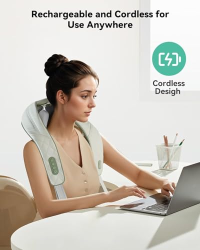 Snailaxcordlessneckshouldermassagerwithheat4ddeeptissuekneadingshiatsubackmassagerpillowforneckshoulderchristmasgiftsformenwomen Urban Country Home Decor Snailax cordless neck shoulder massager with heat 4d deep tissue kneading shiatsu back massager pillow for neck shoulder christmas gifts for men women urban country home decor