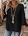 Imagen de Rapbin Blusa casual de lino y algodón con manga 3