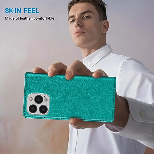 Image of ZZXX for iPhone 13 Pro Wallet Case Strong Magnetic 6.1 inch,Lake Blue