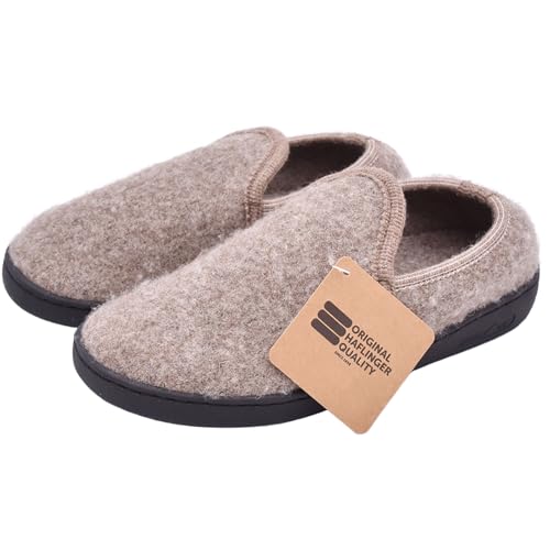 HAFLINGER Unisex Atb II Warm Wool Breathable Moisture-Wicking Closed-Back House Slippers with Slip-Resistant Rubber Outsole3