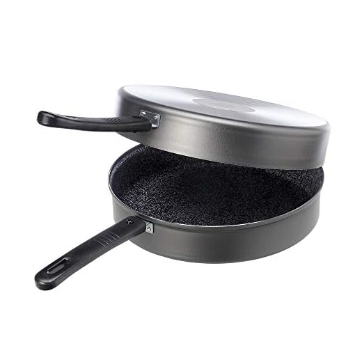 Alluflon Tradizione Italia Sartén Doble para Tortillas Antiadherente con Efecto Piedra y con Revestimiento Antirayaduras, Apta para Mayoría de Cocinas y Lavavajillas, Diámetro 28 cm