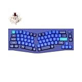 Keychron Q8 有線 カスタム メカニカル キーボードノブバージョン 65% Alice レイアウト QMK/VIA プログラム可能 ホットスワップ可能 Gateron G Pro ブラウンスイッチ ダブルガスケット Mac Windows Linux対応 (ブルー)