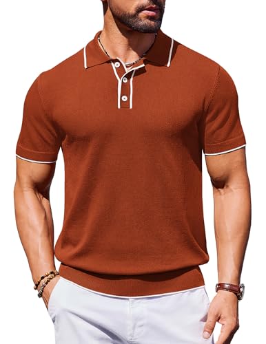 Polo en tricot COOFANDY la maille rétro d'exception douce et extensible