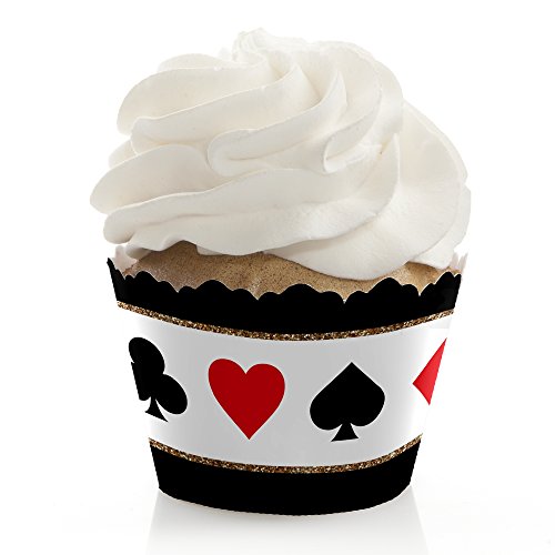 Las Vegas - Casino Party Decorations - Cupcake Wrappers - Set of 12