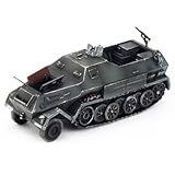 FMOCHANGMDP Tank Diecast Plastic Model, 1/72 Scale German Sd.Kfz.8 DB10 Half Track 88 Cannon Model, Adult Toys and Gift