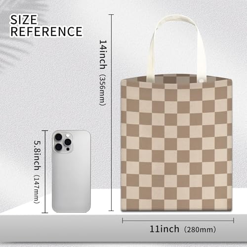 Image of Car Trash Can, Hanging Garbage Bin for Men and Women, Cute Car Organizer and Storage Bag, Canvas Vehicle Trash Can Bag Easy-to-Install Cute Checkboard