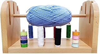 Wooden Yarn Holder for Crocheting, Yarn Holder Dispenser for Crocheting, Yarn Ball Hoder or Crochet Yarn Holder for Crocheting, Yarn Spindle for Knitting and Sewing (Large)