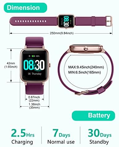 GRV Smart Watch,Fitness Watch with Heart Rate Monitor,Sleep Tracker,Sports Fitness Tracker Watch Pedometer Call SMS Notification Smartwatch for Women Men