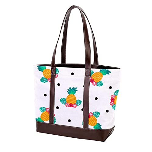 Sac cabas ananas pour vos journées de plage et shopping urbain