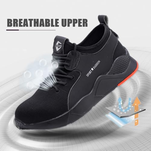 Image of Steel Toe Safety Shoes for Men Women Work Sneakers Breathable Lightweight Industrial & Construction Shoe