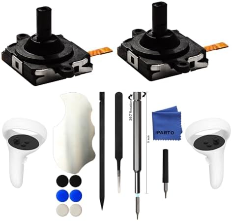 2 PCS Replacement Analog Joystick For Oculus/Meta Quest 2 Controller, Left Or Right Joystick Analog Thumb Stick Repair Kit With Joystick Caps, VR Analog Thumb Stick Repair Tool Replacement Accessories - View #7