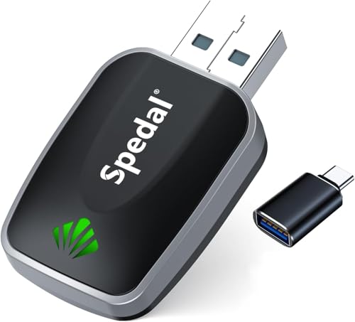 NaviCam Wireless CarPlay Adapter for iPhone – Plug-and-Play Wired to Wireless Dongle, USB-C Included, Zero-Lag Connection