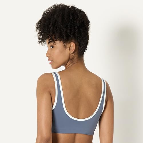 Image of Amazon Essentials Women's Active FormFlex Buttery Soft Light Support V-Neck Sports Bra with Contrast Trim