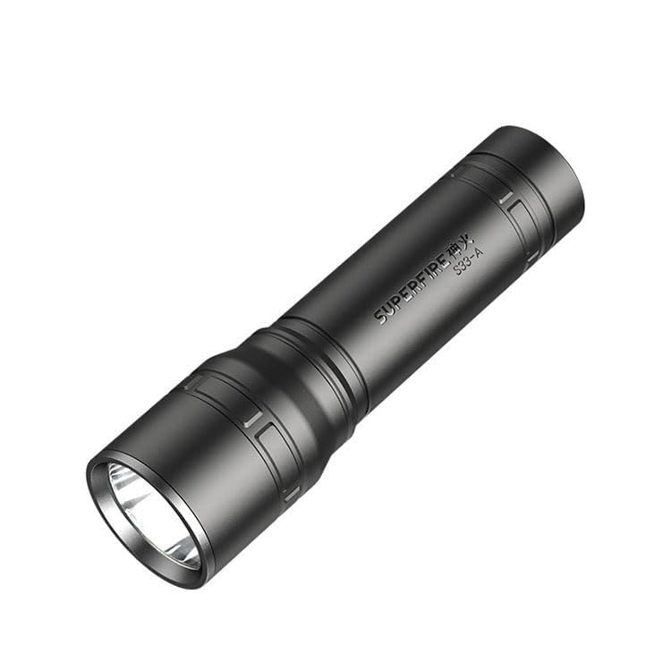 Image of SUPERFIRE Rechargeable LED Flashlight Portable Pocket Torch with USB Charging 4 Light Modes Long Beam Distance Compact Lightweight Waterproof Torch for Camping Emergency & Outdoor