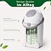 FLOWCASA Windeleimer 10L ohne Kassette, geruchsreduzierend, Weiß, für Babys