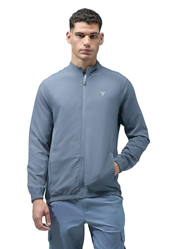Image of TECHNOSPORT Men's Solid Polyester Techno Lite Jacket With SPF50+ And Microbial Properties