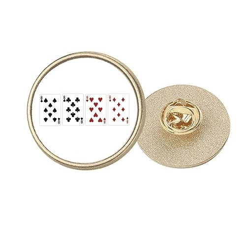 Broche ronde en métal doré à 8 cœurs M, un cadeau symbolique chargé d'affection