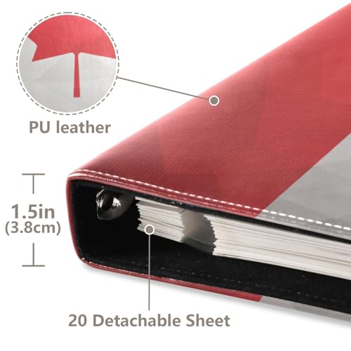 Álbum de fotos grande con estampado de la bandera de Canadá JIPONI, álbumes de scrapbook con cubierta de cuero DIY para fotos de 4x6, 5x7 y 6x8 pulgadas, libro de recuerdos autoadhesivo para bodas, bebés y familia miniatura 4
