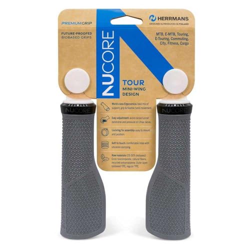 Poignées vélo Herrmans Nucore 130 mm pour un vélotaf confortable en ville