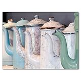 Glücksvilla / Desfile de lanzadores 4 / Imagen fotográfica/cuadro mural XXL/Latas de leche cocina bebidas mercado de pulgas antiguo (100 x 80 cm, Lienzo con marco 2 cm) x