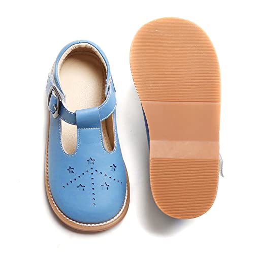 Image of Kiderence Toddler Girl Mary Jane School Uniform Dress Shoes Oxford Flats | Wide Toe Box Great Comfort for Student Shoe and Flower Girl Shoe for Wedding, Parties, Church
