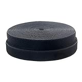 Composizione: 100% Nylon Velcro Strap 2cm di Ottima qualità, Super Resistente, Lavabile e Facile da Applicare. Due Rotoli da 25m da Cucire Nero : Un Rotolo Maschio e Un Rotolo Femmina (Hook+Loop)