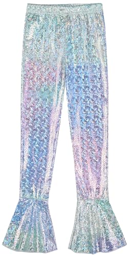 Frogwill Girls Unicorn Sparkly Leggings Mermaid Bell Bottom Birthday Pants Size 4-5T