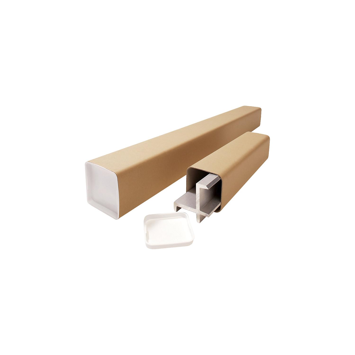 ratioform | Étui d'expédition | Carré, marron, L x l x h int 860 x 105 x 105 mm, A0, lot de 10