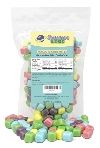 Caramelos rellenos de malvavisco frutales 8 oz bolsa