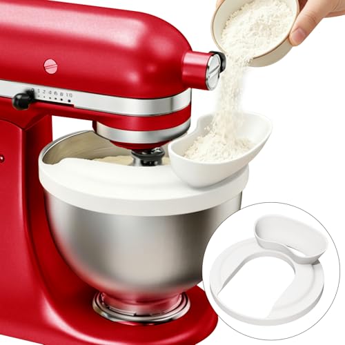 Gießschutz für KitchenAid Silikon-Spritzschutz für Rührschüsseln Sicherer Pouring Chute für 4 56QT Edelstahl- Glas- & Keramikschüsseln BPA-frei