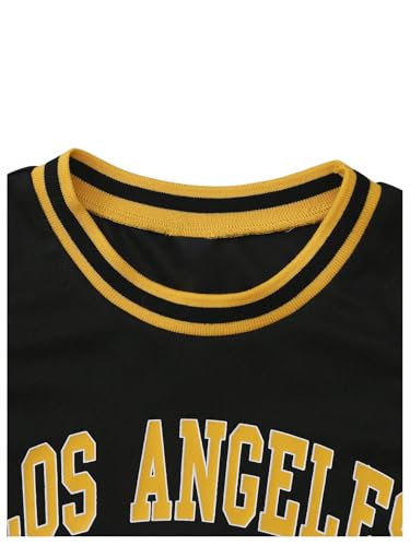 SweatyRocks Boy's Number Graphic Tank Tops Letter Print Round Neck Basketball Jersey Sports T Shirt4