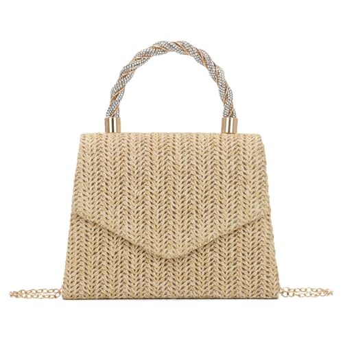 KUANG! Summer Straw Clutch para Mujer miniatura 1