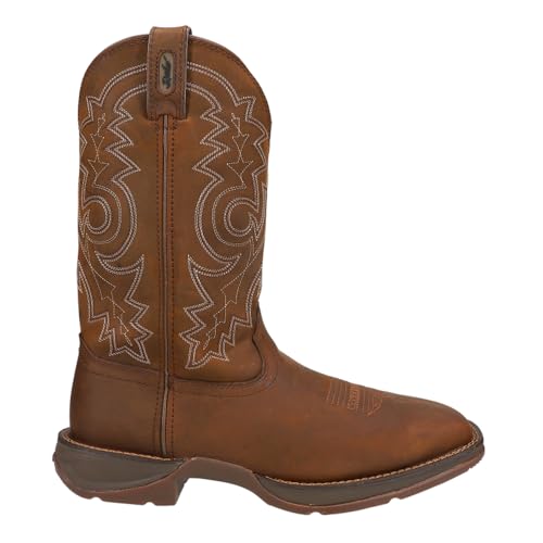 Durango Steel Toe Pull-On Western Boot, Brown, Size 8.5(2E)