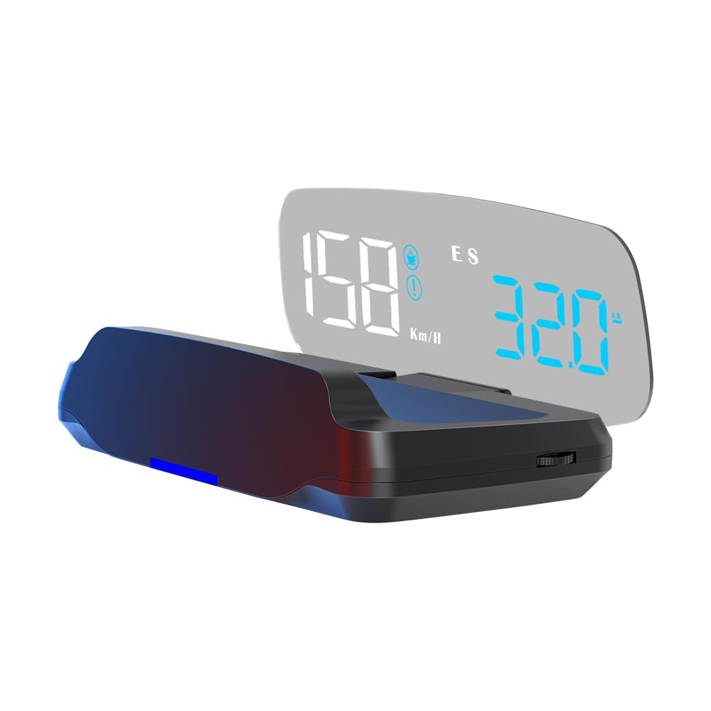 Car Head Up Display C7 HUD, GPS Tachometer, HD Imaging, Variable Ambient Light, Sunshade Cover, Multiple Driving Data & Alerts
