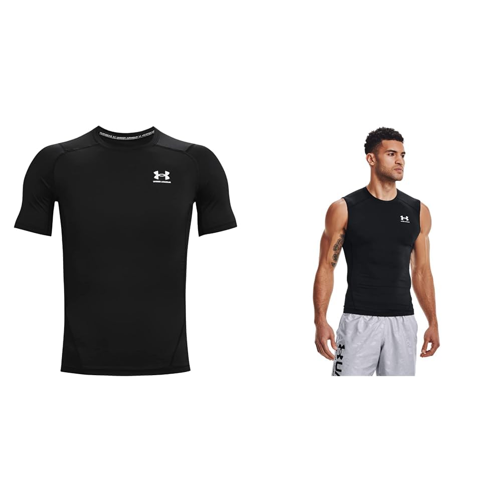 Under Armour Herren UA HG Armour Comp SS Shirt & atmungsaktives Tank Top, Komfortables Funktionsshirt