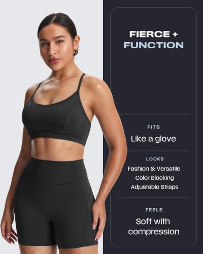 Image of Aoxjox Women's Workout Sports Bras Fitness Training Gym Lexi Lined Bra Yoga Crop Tank