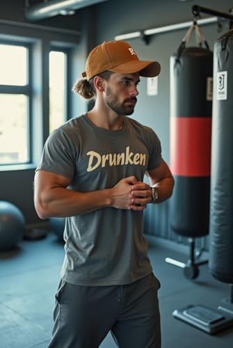 Image of DRUNKEN Cap for Men Women Topi Unisex Head Branded Boy's Girl's Caps Adjustable Strap Summer Sports Cricket Gym Dance Cotton Free Size Free Size Cotton Hat Summer Look Snapback