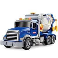 Dwi Dowellin Toddler Trucks Toys for Boys Age 1-3 3-5,Big Cement Mixer Truck with Lights and Sounds,Kids Boy Toys Christmas Birthday Gift Car