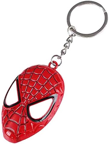 Spider Man Keychain Metal Red Car Accessories Jewelry Key Ring Gifts for Men Women Teen Boy Girls